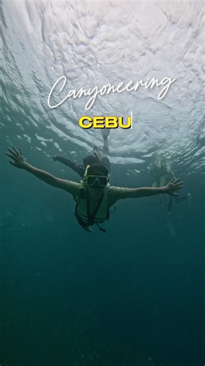 Canyoneering in Cebu was insane 😮 Waterfalls, sardines, and a celebrity turtle 🐢 #adventure