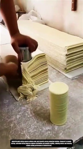 Manual Dough Sheet Cutting Process for Circular Dumpling Wrappers Production