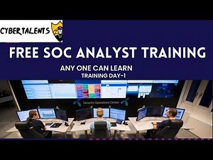SOC Analyst Training day 1 Introduction to Cyber Security and cyber security career