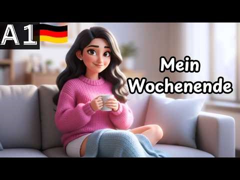 Learn German A1| My Weekend Story | Easy Listening Practice (+ ENGLISH)