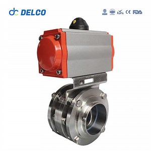 [Hot Item] DELCO Quick Installation Clamp Food Grade Sanitary Pneumatic Air Control Butterfly Valve