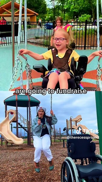 First time on a wheelchair swing.. Our mission is to help provide accessible playground equipment to schools so ALL students can be included. You can help support The Recess Project and Dallas’ mission to include ALL students on the school playground by checking out The Recess Project’s RallyUP Swing-A-Thon page (in profile), click on “Participant Center”and choose “Dallas P.” This week during our 100 day swing challenge we are highlighting TRP Swing-A-Thon participant @discover_with_dallas Foll