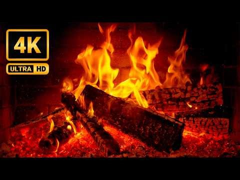 Gentle Jazz by the Fireplace | Real Fire Sounds & Piano Music for Stress Relief