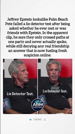 Epstein Lookalike Fails Lie Detector Test! 🤯 #epstein #liedetector #shorts