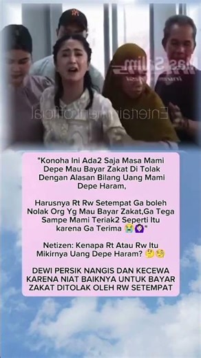 Dewi persik nangis dan kecewa karena niat baiknya bayar zakat ditolak