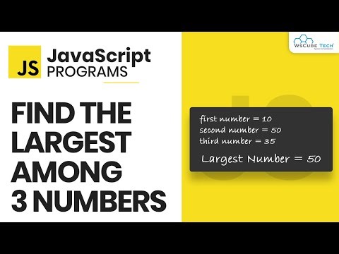 JavaScript Find the Largest Among Three Numbers Programs - Explained | JavaScript Program