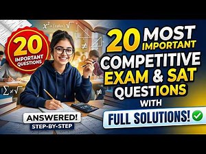 SAT Maths 20 Most Important Questions with Solutions | Full Practice & Tricks 2026 Guide #maths #yt