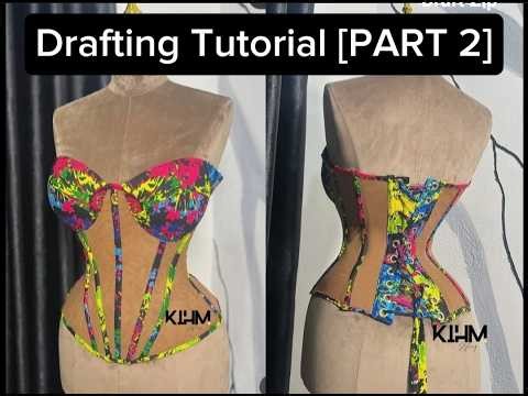 A Dartless sheer corset pattern with a "Burst Cup" made easy|Beginner Friendlys| [PART 2]