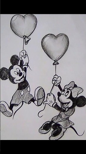 Cute Disney Couple Drawing Step by Step | Zari Art Club