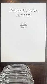Dividing Complex Numbers #dividingcomplexnumbers #complexnumberdivision