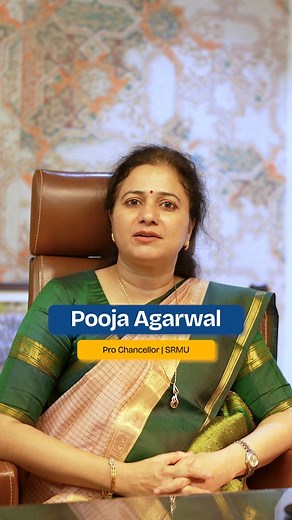 Educating a girl means empowering a generation. Pro-Chancellor Pooja Agarwal shares her powerful vision on why girl education shapes families, communities, and the future itself. At SRMU, merit-based scholarships for girls ensure that no dream stays unrealized. #srmuniversity #girleducation #womeninleadership #empowerher #educationforall | Shri Ramswaroop Memorial University