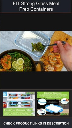 FIT Strong & Healthy Glass Meal Prep Containers