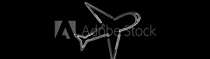 Animation with plane flying. Plane path animation. Motion graphic design.