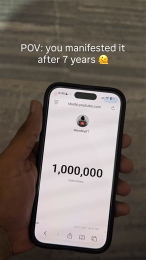 DecodingYT | Adarsh Kashyap | From dreaming alone to celebrating with 1 million people 🫠❤️🧿 Thank you for being a part of my journey. I owe this moment to you. 🙏... | Instagram