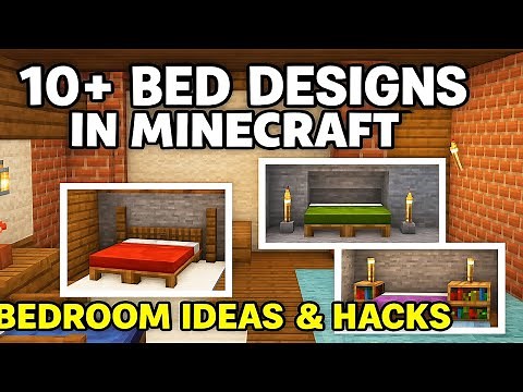 10+ Bed Designs in Minecraft! | Bedroom Ideas & Hacks