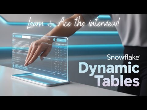 ❄️ Dynamic Tables Explained – Plus Top Interview Q&A!
