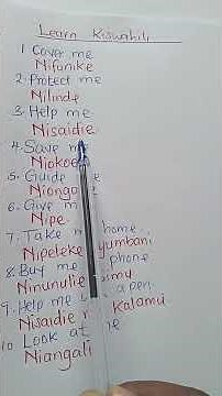Swahili phrases for Beginners