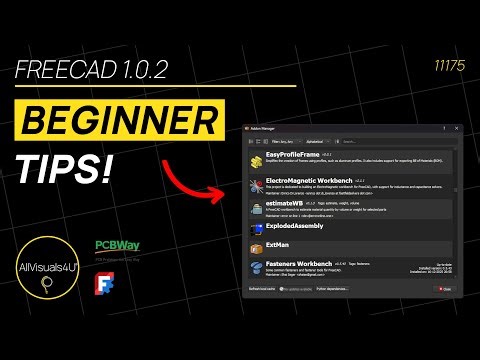 🔧 FreeCAD Beginner Tutorial - FreeCAD Addon Manager - How To Install FreeCAD Workbenches