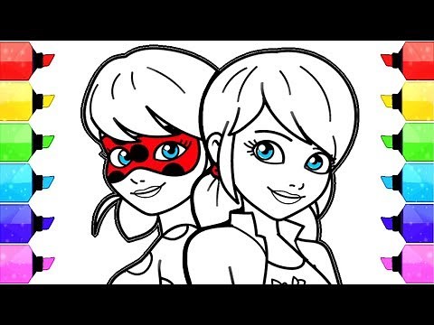 Miraculous Ladybug Coloring Pages | How to Draw and Color Ladybug and kwami Coloring Book