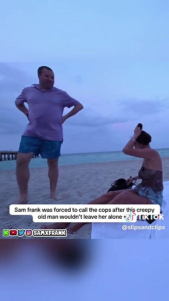 Sam frank was forced to call the cops after this creepy old man wouldn’t leave her alone 👀 #fyp #viral #trending #samfrank #samfrankclips