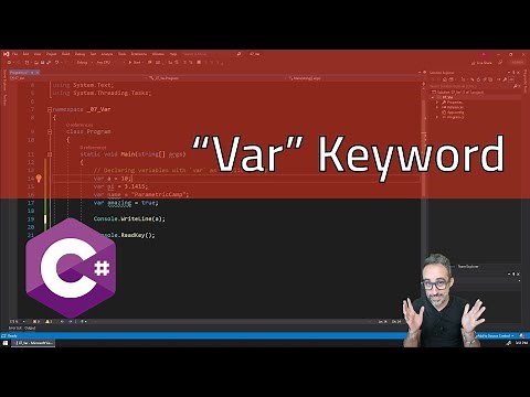 3.6 Variables: Implicit Type - Learning C#