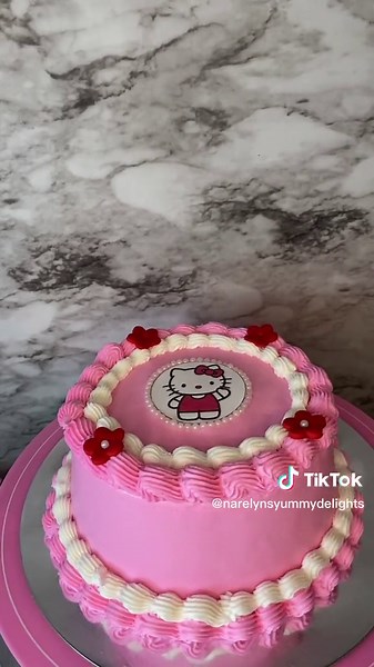 Hello Kitty Cake Follow & like for more! 💗 #fyp #hellokittycake