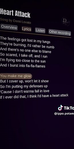 Heart Attack lyrics video - Demi Lovato