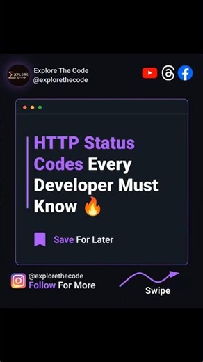 HTTP Status Codes Every Developer Must Know #shorts #ytshorts #tech #viral