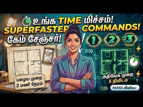 "யாரும் சொல்லித்தராத AutoCAD ரகசியம்: 5 நிமிடத்தில் பிளான் முடிப்பது எப்படி?"-SUPERFASTER 3 COMMANDS