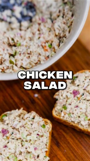 CHICKEN SALAD RECIPE ⬇️ I loved chicken salad growing up, but hadn’t had it in a long time. I threw this together, and this was arguably the best chicken salad I’ve ever had. Let’s get to it. INGREDIENTS: 4 cups chicken 3/4 cup homemade mayo, more if desired 1 tbsp apple cider vinegar 1 cup red onion 1 cup celery 1 tbsp Dijon mustard 1 tbsp raw honey 1/2 cup dill pickles 2 tsp dill weed 1 tsp celery salt Salt and pepper to taste DIRECTIONS: 1.) Dice onions, celery, and pickles. Combine with rema
