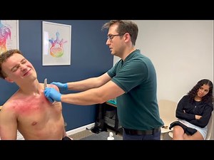 TORMENTED SHOULDER and IMMENSE NECK CRUNCHES - FIRST EVER chiropractic ADJUSTMENT
