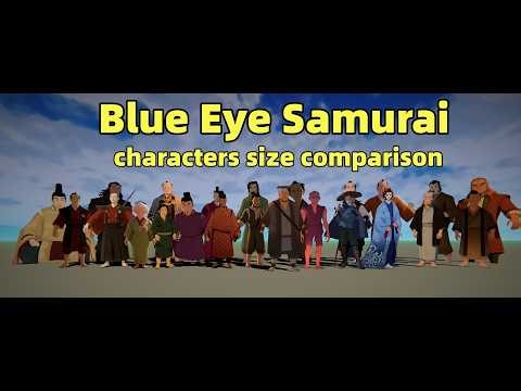 Blue Eye Samurai characters size comparison