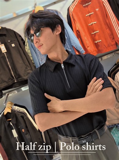 Half zip | Polo shirts လေးရောက်ထားပါတယ်ခင်ဗျ🧏🏻 #thekingfashionshop #theking #foryoupage #poloshirt #fashion