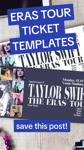 eras tour tickets templates for you! check my website! #erastour #erastickets #canva #taylorswift #wildestdreams #1989 #1989taylorsversion #eras #swiftie #lofi #swifttok #ts
