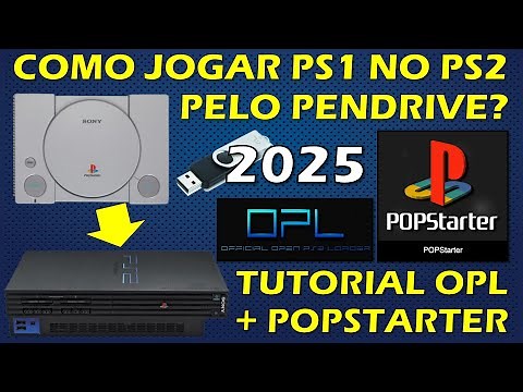 COMO JOGAR PS1 NO PS2 PELO PENDRIVE EM 2026? TUTORIAL OPL E POPSTARTER - TUTORIAL COMPLETO