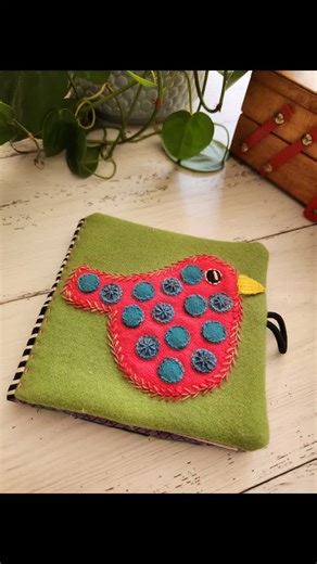 Sharon Burgess -.Quilt Designer, Teacher and Author on Instagram: "Sometimes you need a small make and this Sue Spargo precut Polka Dot Bird was it for me. I turned it into a new Needle Book and l just love how it turned out. A little wool applique and embroidery embelishment with some Tula and Kaffe 😍😍 #lilabellelanecreations #suespargo #thestitchersloft"
