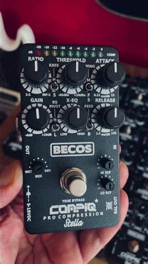 BECOS FX CompIQ STELLA Pro Compressor Pedal for Bass and Guitar #basscompressor #compiqstella