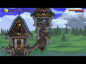 Terraria Gameplay: How to Building a Castle (Castlevania Dracula's Castle)