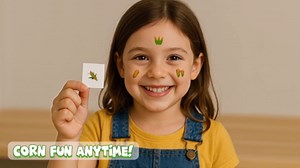 96 PCS Cute Corn On Cob Pre-Cut Temporary Tattoos Themed Birthday Party Decorations Supplies Favors Decor Corntastic Day Vegetable Tattoo Stickers Gifts For Boys Girls Classroom School Prizes Carnival