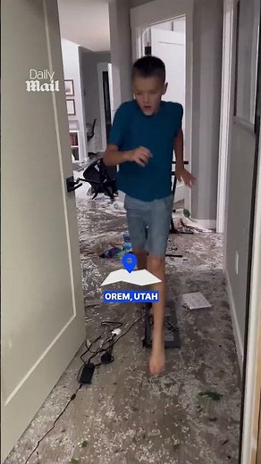 Strong storm blasts through window flooding home