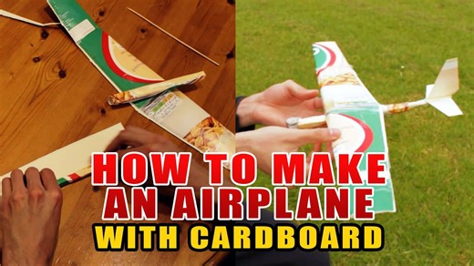 How to make an airplane with cardboard (glider)