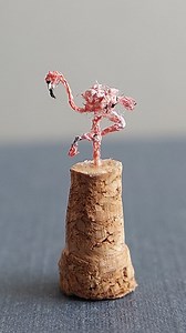 Flamingo the one that travelled so far and for so long has finally came back home. Pink flamingo you might have seen at the @smallisbeautifulart in Brussels and Milano, Italy. Thank you for showing micro crochet flamingo to the world and bringing it back to me. #loveflamingo #luciaknit #microcrochet #microart #microcrochetart #microartist #impossible #nanocrochet #flamingo | LuciaKnit Creative Ideas