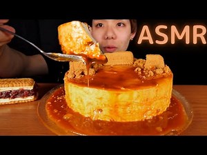 ASMR ロータスキャラメルチーズケーキを食べる【日本語字幕/咀嚼音/モッパン】