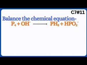 Balance the equation P4 + OH- PH3 + HPO2-. Redox reaction class 11th chemistry. Symmetry Education