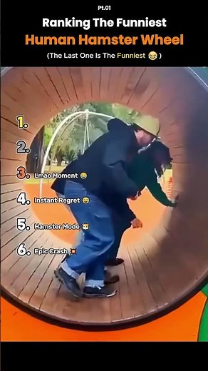 Ranking the funniest Human Hamster wheel Fails 🐹😂 #comedyshorts #funny