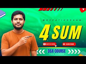 4 Sum Problem in Telugu 💡 | Brute, Better & Optimal (Two Pointer) Approaches Explained | DSA Series