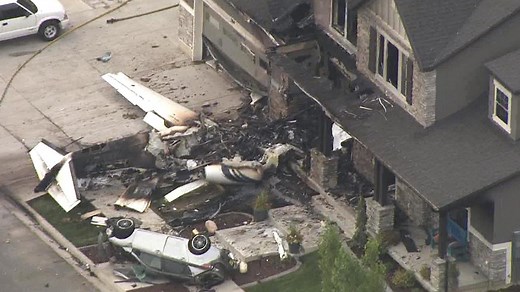 A Utah man flew a plane into his own home