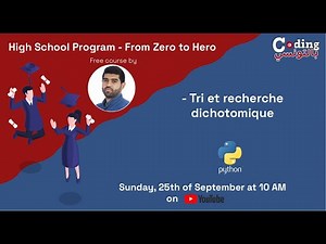 Algorithms and Python: Tri et recherche dichotomique Part 1