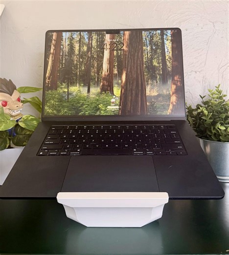 3D Printed Laptop Stand for MacBook | Modern Ergonomic Desk Riser (clean Workspace Accessory) - Etsy