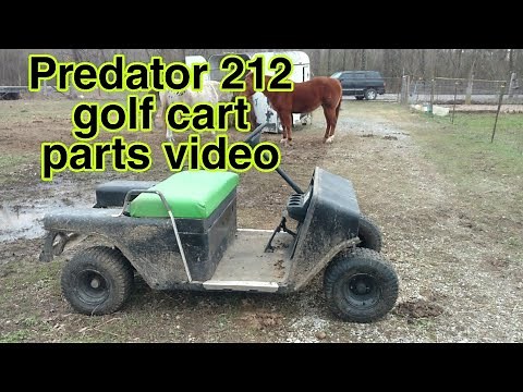 Predator 212 golf cart electric to gas conversion parts video.